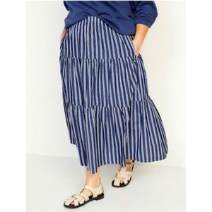[Old Navy] Tiered Striped Maxi Skirt